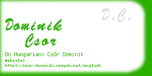 dominik csor business card